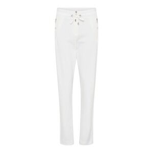 Women's White Pull On Casual Pants Size 16 Athleisure Zip Up NWT I'CONA